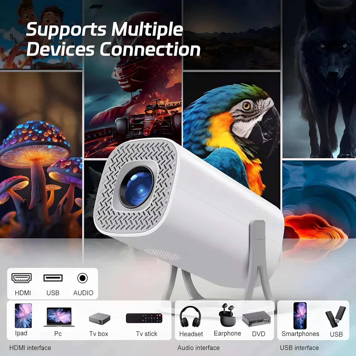 Hutshi Premium High Quality Portable Led Projector
