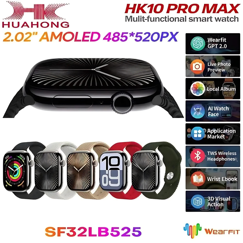 HK 10 Pro Max Super Amoled Display AI|smartwatch