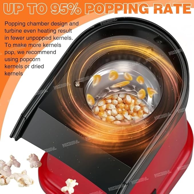 🎬 Mini Hot Air Popcorn Maker – Make Fresh, Crunchy Popcorn at Home in Minutes! 🍿