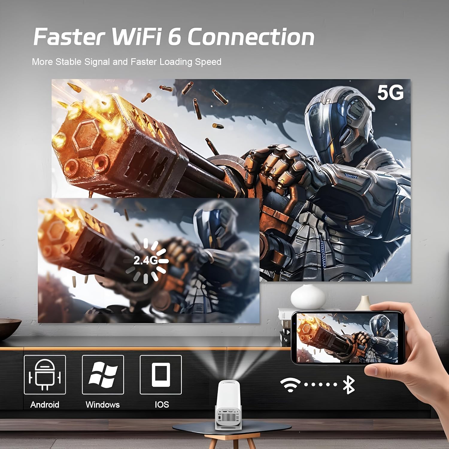 Hutshi Premium High Quality Portable Led Projector