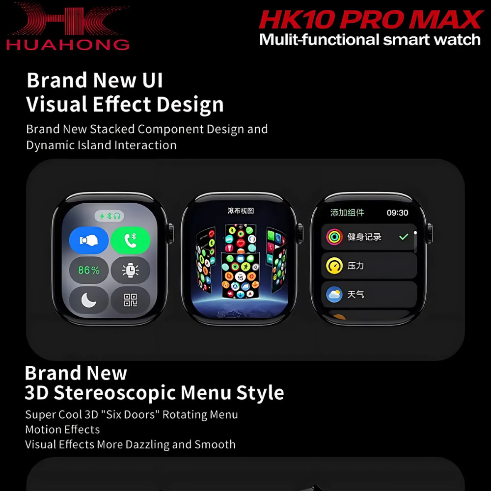 HK 10 Pro Max Super Amoled Display AI|smartwatch